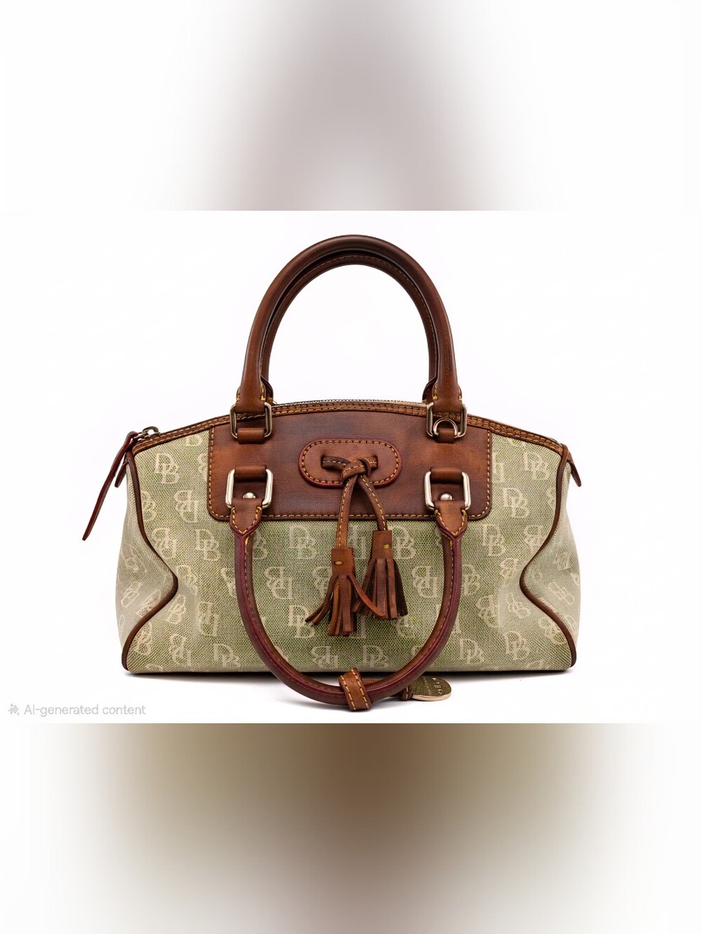 Dooney & Bourke Vintage 2004 Signature Monogram Canvas Satchel.